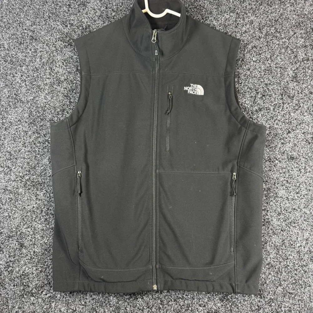 The North Face Mens Apex Bionic Softshell Vest Black Full Zip Large L